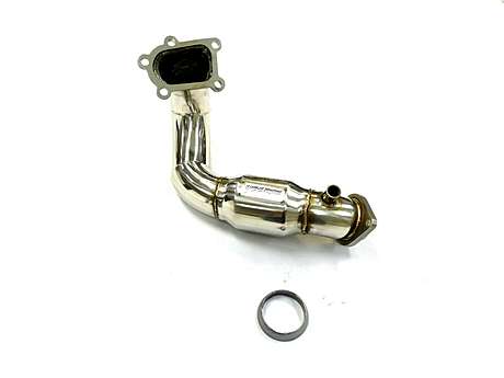 Даун пайп (Down Pipe Exhaust) OBX Racing 12-2001-4CAT для Mazda 3 MPS / Mazdaspeed 2.3L Turbo 2010-2013