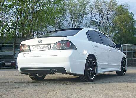 Юбка заднего бампера Mugen Style Honda Civic 4D 2006-2012