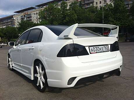 Спойлер высокий составной Mugen Style Honda Civic 4D 2006-2012