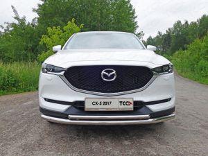 Защита передняя нижняя (двойная) 60,3/42,4 мм код MAZCX517-36 для MAZDA CX5 2017-