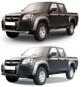 Защита переднего бампера труба диам.57мм, нержавейка (возможен заказ сталь с черным покрытием -60%), для авто Mazda BT-50, Ford Ranger 2006-2011