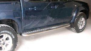 Подножки с листом диам.53мм, лист алюминий, окантовка нержавейка, для авто Mazda BT-50, Ford Ranger 2006-2011