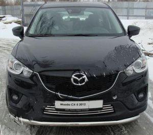 Защита переднего бампера труба диам.60мм, нержавейка, для авто Mazda CX-5 2012-