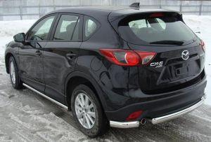 Подножки-трубы диам.60мм, нержавейка, для авто Mazda CX-5 2012-