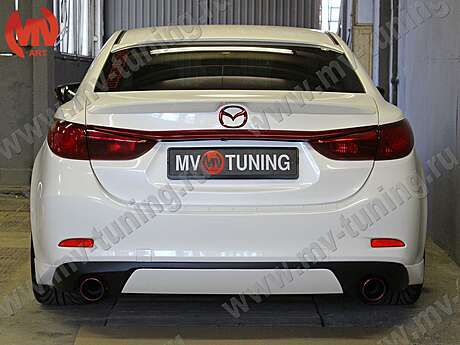 Диффузор заднего бампера №3 MV-Tuning для Mazda 6 / Atenza GJ 2013-2018