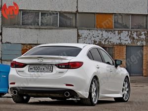 Клыки(накладки) заднего бампера SkyActivSport Mazda 6 / Atenza GJ (2013, 2014, 2015)