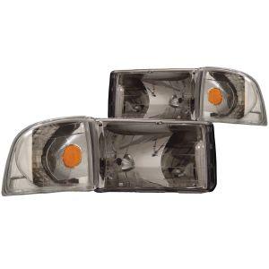 Передняя оптика хромированная OEM style для DODGE RAM 1500 1994-2001 / RAM 2500/3500 1994-2002/ RAM SPORT MODEL 1994-1998