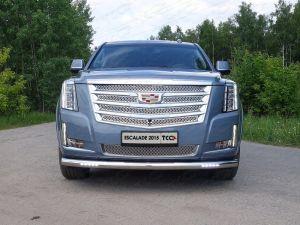 Защита передняя нижняя (с ДХО) 76,1 мм код CADESC15-06 для CADILLAC ESCALADE 2015-