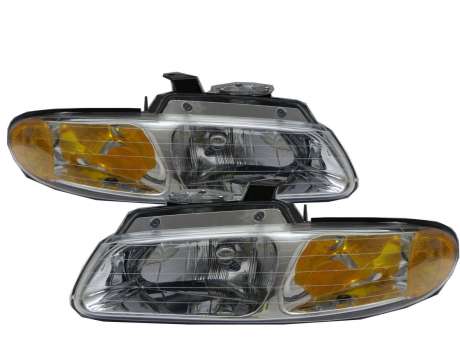 Передняя оптика хромированная OEM Style  для Chrysler Town And Country 1996-1999