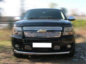 Защита переднего бампера труба диам.76мм, нержавейка, для авто Chevrolet Tahoe 2007-