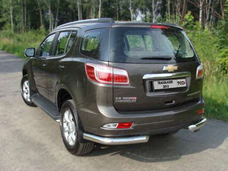 Защита задняя (уголки) 76,1 мм код CHEVTRBL13-11 для CHEVROLET TRAIL BLAZER 2013-