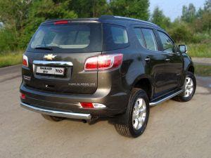 Защита задняя (овальная) 75х42 мм код CHEVTRBL13-13 для CHEVROLET TRAIL BLAZER 2013-