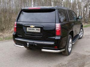 Защита задняя (уголки) 76,1 мм код CHEVTAH16-17 для CHEVROLET TAHOE 2014-