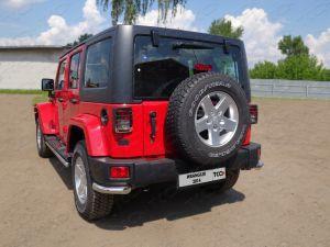Защита заднего бампера уголки диам.60мм, нержавейка, для авто Jeep Wrangler 3/5-дв. 2012- (JEEPWRAN3D14.12)