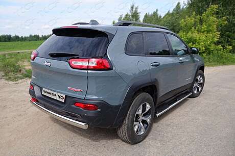 Защита задняя (овальная) 75х42 мм код JEEPCHERTRAIL14-10 для JEEP Cherokee Trailhawk 2014-2019