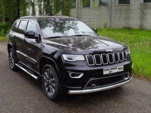 Защита передняя нижняя 76,1 мм код GRCHER17-14 для JEEP GRAND CHEROKEE 2017-