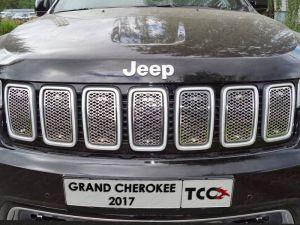 Решетка радиатора верхняя (лист AL) 7 шт код GRCHER17-10 для JEEP GRAND CHEROKEE 2017-