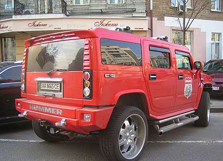 Спойлер на крышку багажника под покраску для HUMMER H2 2002-2009