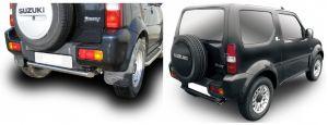 Защита заднего бампера труба диам.57мм, нержавейка (возможен заказ сталь с черным покрытием -10%), для авто Suzuki Jimny 1998-