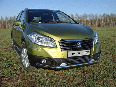 Защита передняя нижняя (овальная) 75х42 мм SUZSX414-01 для Suzuki SX4 S-Cross 2013-