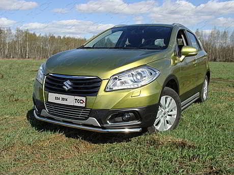 Защита передняя нижняя 42,4 мм SUZSX414-02 для Suzuki SX4 S-Cross 2013-