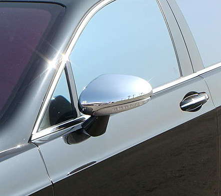 Накладки на зеркала хромированные IDFR 1-BT611-04C для Bentley Continental Flying Spur 2005-2009