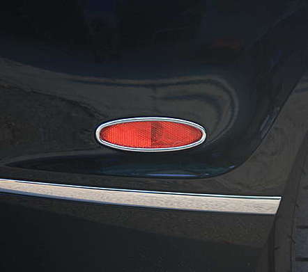 Окантовки катафотов в заднем бампере хромированные IDFR 1-BT611-07C для Bentley Continental Flying Spur 2005-2009 