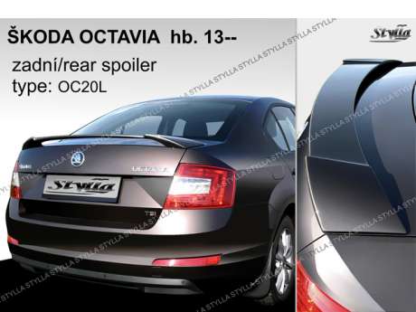 Спойлер на крышку багажника под покраску для Skoda Octavia A7 Sport