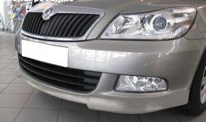 Накладка на передний бампер под покраску, пластик, для авто Skoda Octavia A5 2009-2013