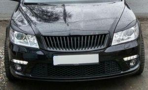 Реснички на фары под покраску, пластик, для авто Skoda Octavia A5 2009-2013