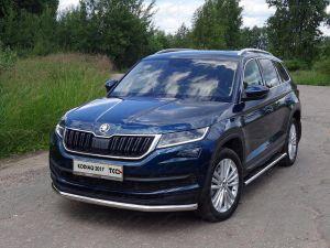 Защита передняя нижняя 60,3 мм код SKOKOD17-15 для SKODA KODIAQ 2017-