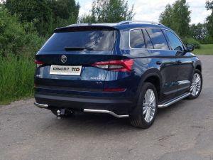 Защита задняя (уголки) 42,4 мм код SKOKOD17-27 для SKODA KODIAQ 2017-