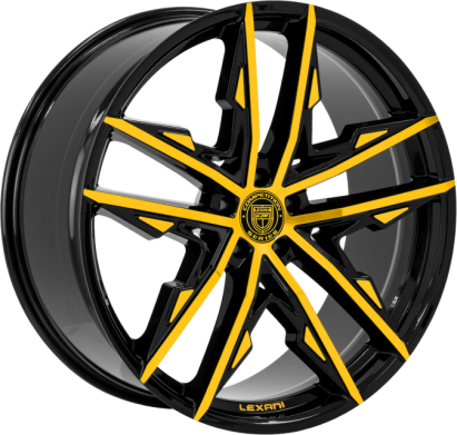 Колесные диски Lexani Concave Sport Series Venom CUSTOM BLACK AND YELLOW