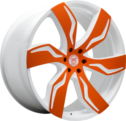 Колесные диски Lexani Concave Sport Series Zagato WHITE AND ORANGE