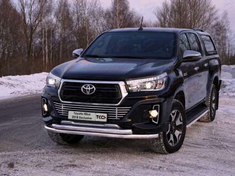 Защита передняя нижняя (двойная) 60,3/60,3 мм TOYHILUXEXC18-07 для TOYOTA HILUX EXCLUSIVE 2018-