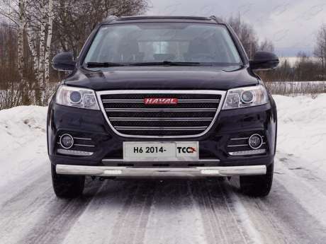 Защита передняя нижняя (овальная с ДХО) 75х42 мм HAVH615-06 для HAVAL H6 2014-