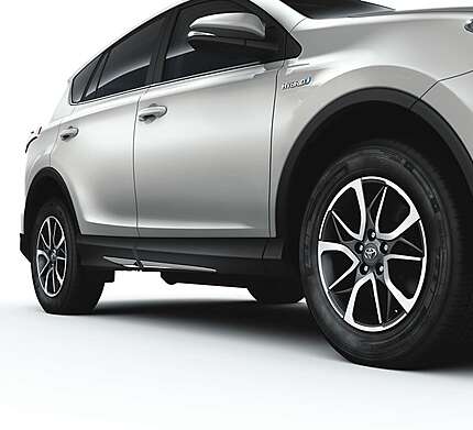 Молдинги на низ дверей хромированные оригинал PW156-0R000-24 для Toyota Rav4 2015-2019