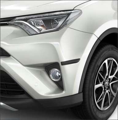 Накладки переднего бампера угловые оригинал PW177-0R000 для Toyota Rav4 2015-