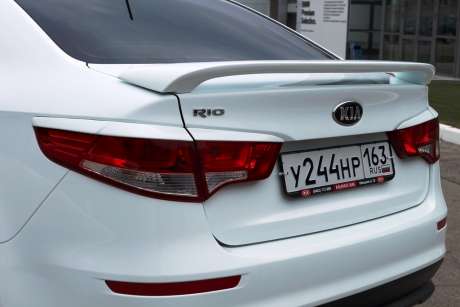 Спойлер без стоп сигнала под покраску для KIA RIO SEDAN 2011-2017