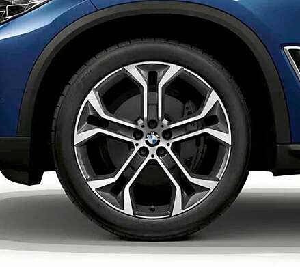 Комплект литых дисков BMW Y-Spoke 744, Orbit Grey оригинал 36116883761-36116883762 для BMW X5 G05 2018-2024