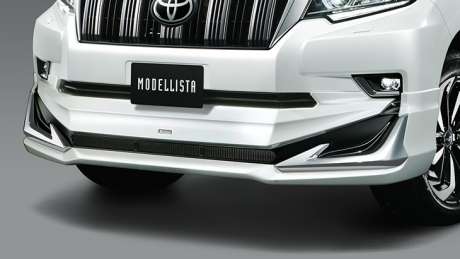 Спойлер переднего бампера под парктроники Modellista для Toyota Land Cruiser Prado 150 2017-2021