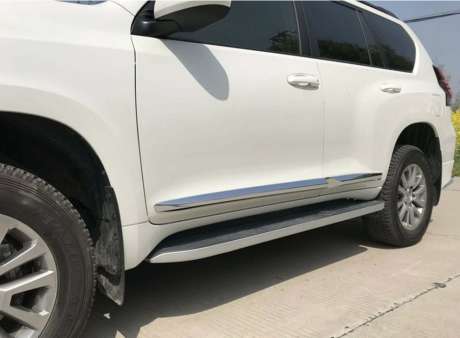 Молдинги на двери хромированные для Toyota Land Cruiser Prado 150 2017-2023