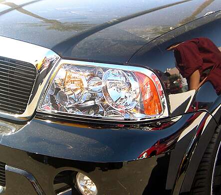Накладки на передние фары хромированные IDFR 1-LC320-01C для LINCOLN NAVIGATOR 2003-2006