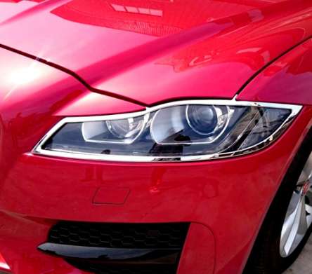 Накладки на передние фары хромированные IDFR 1-JR304-05C для JAGUAR XF X260 2016-