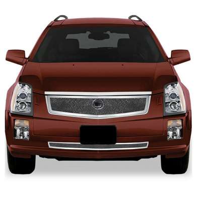 Решетка радиатора и решетка в передний бампер стальные Premium FX для Cadillac SRX 2004-2009