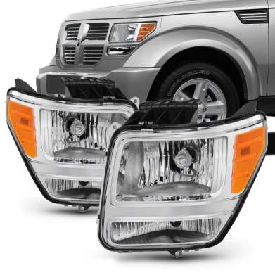 Передняя оптика хроитрованная OEM Style для Dodge Nitro 2007-2011