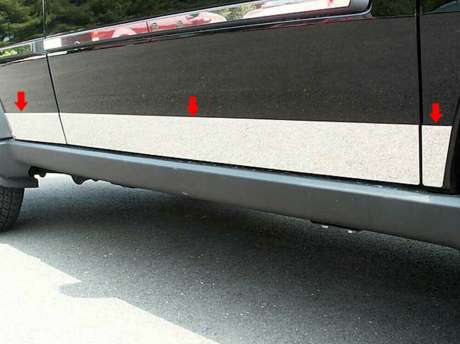 Молдинги дверей нижние широкие хромированные 6шт. Luxury FX для Dodge Nitro 2007-2011