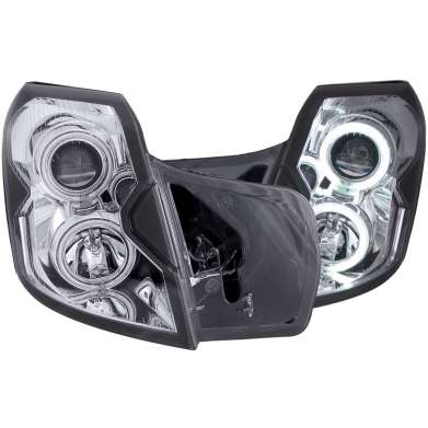 Передняя оптика хромированная с ангельскими глазками SMD Led Style для Cadillac CTS 2003-2007