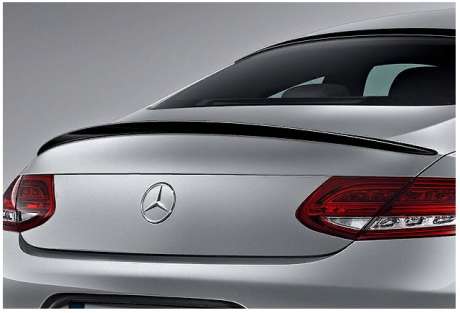 Спойлер-накладка на крышку багажника стиль "AMG" под покраску, ABS-пластик, для авто Mercedes C-Class C205 Coupe 2016- (TW)