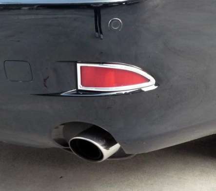 Накладки на катафоты в заднем бампере хромированные IDFR 1-LS302-04C для Lexus IS250 2008-2013